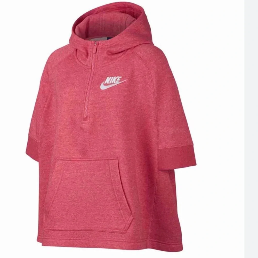 Nike Pink Pullover Half Zip Hooded Poncho - Picture 1 of 9